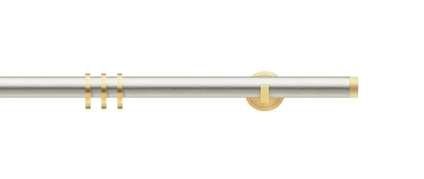Brushed nickel / brushed brass