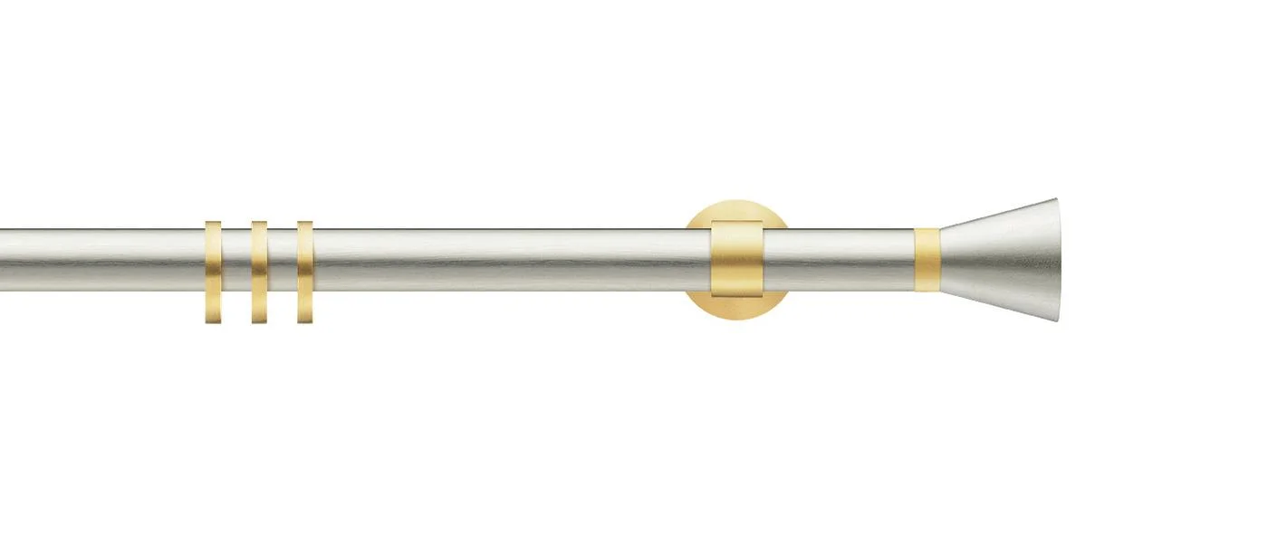 Brushed nickel / brushed brass