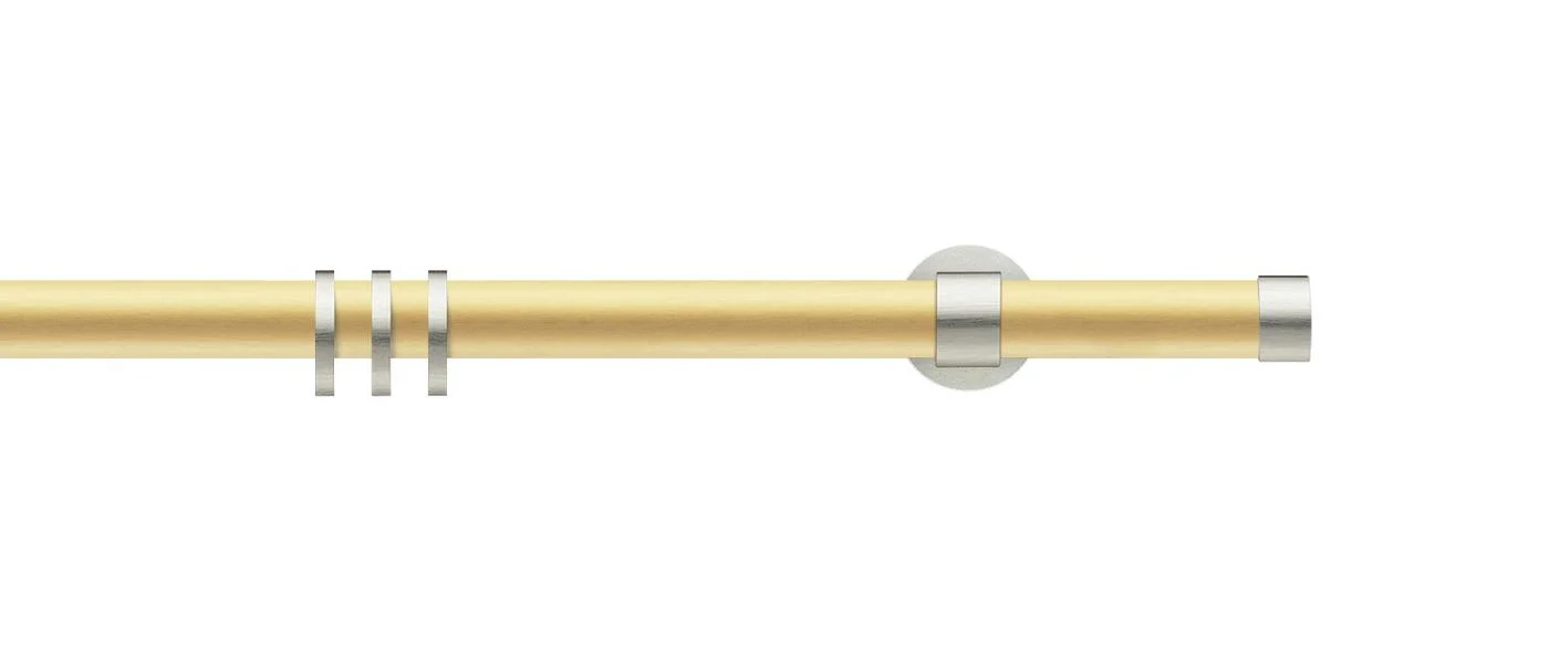 Brushed brass / brushed nickel