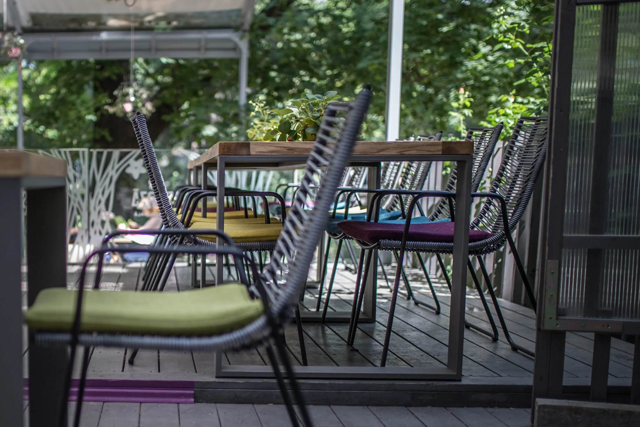 Terrace of cafe “KasDārzā”