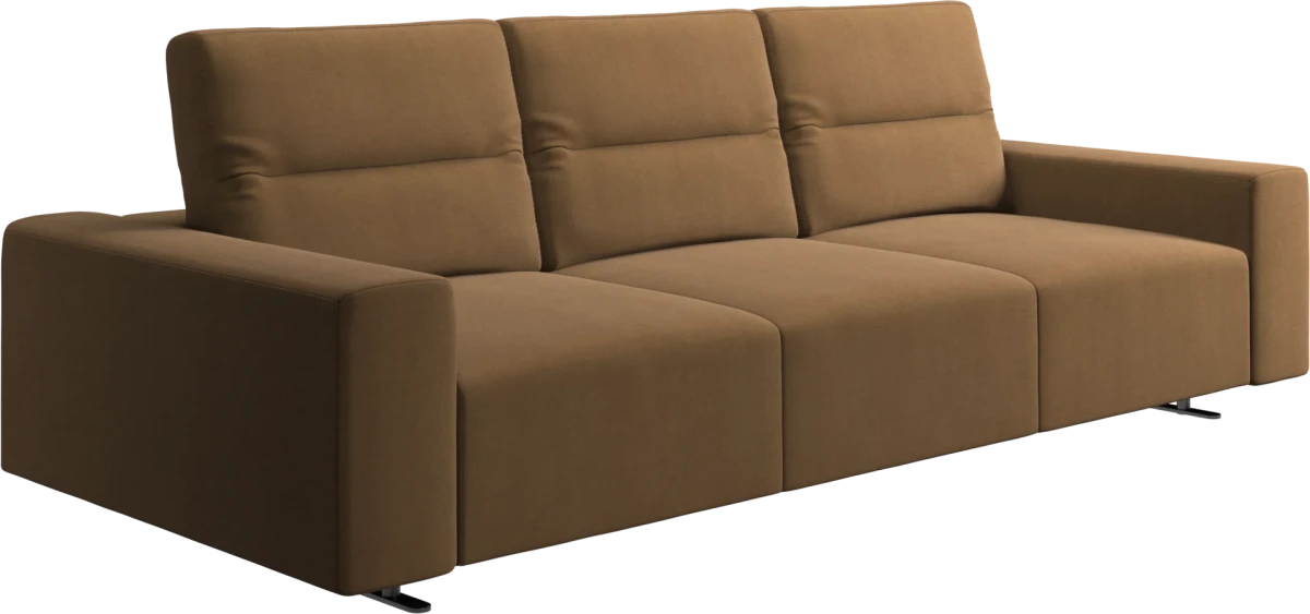 Hampton sofa with adjustable back and storage on the right side