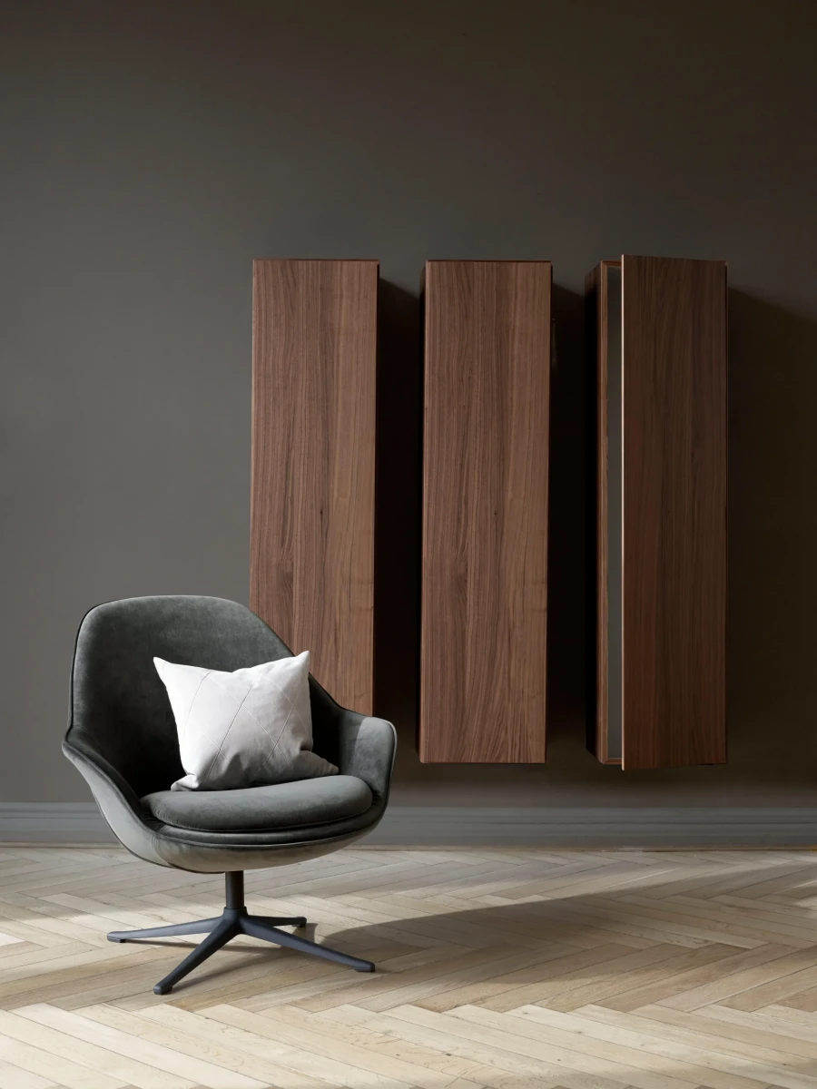 Lugano wall system with drop down doors