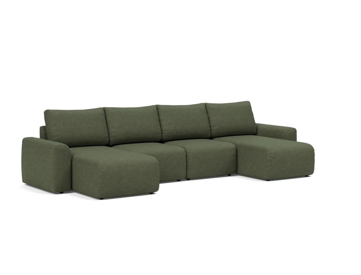 Norum Sofa Bed U-shape With Chunky Arms
