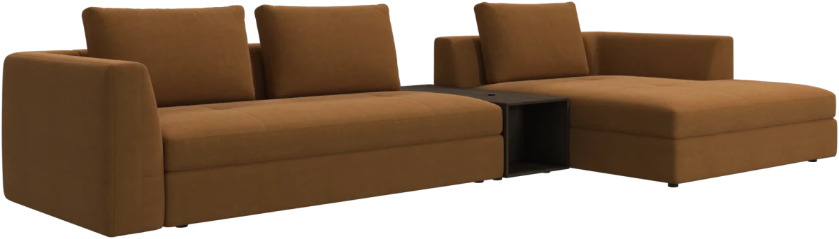 Bergamo chaise longue sofa with storage