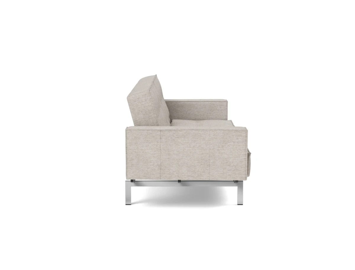 Splitback Chrome Sofa Bed With Arms