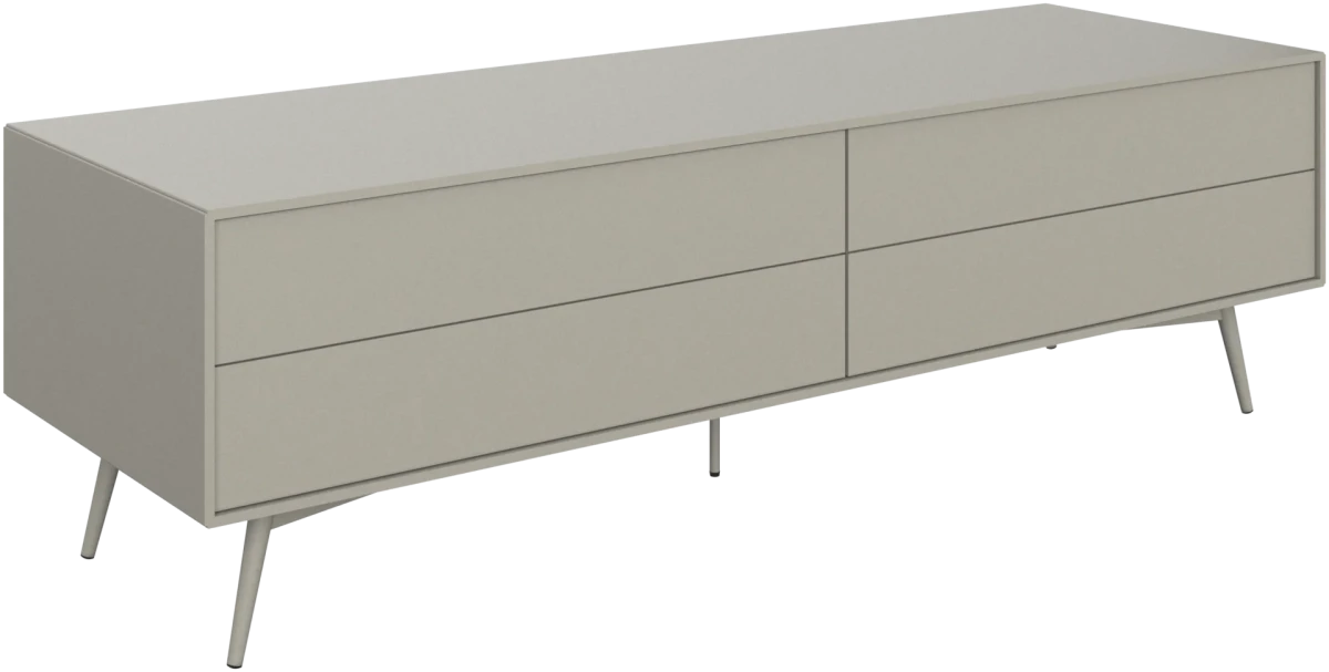 Fermo media unit with drop down door and drawer