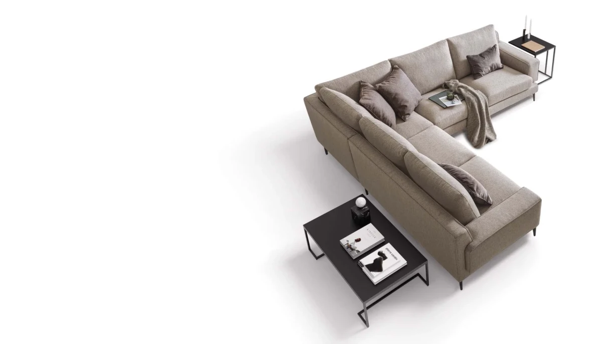 Kennedy — Modern sofa with a linear design.