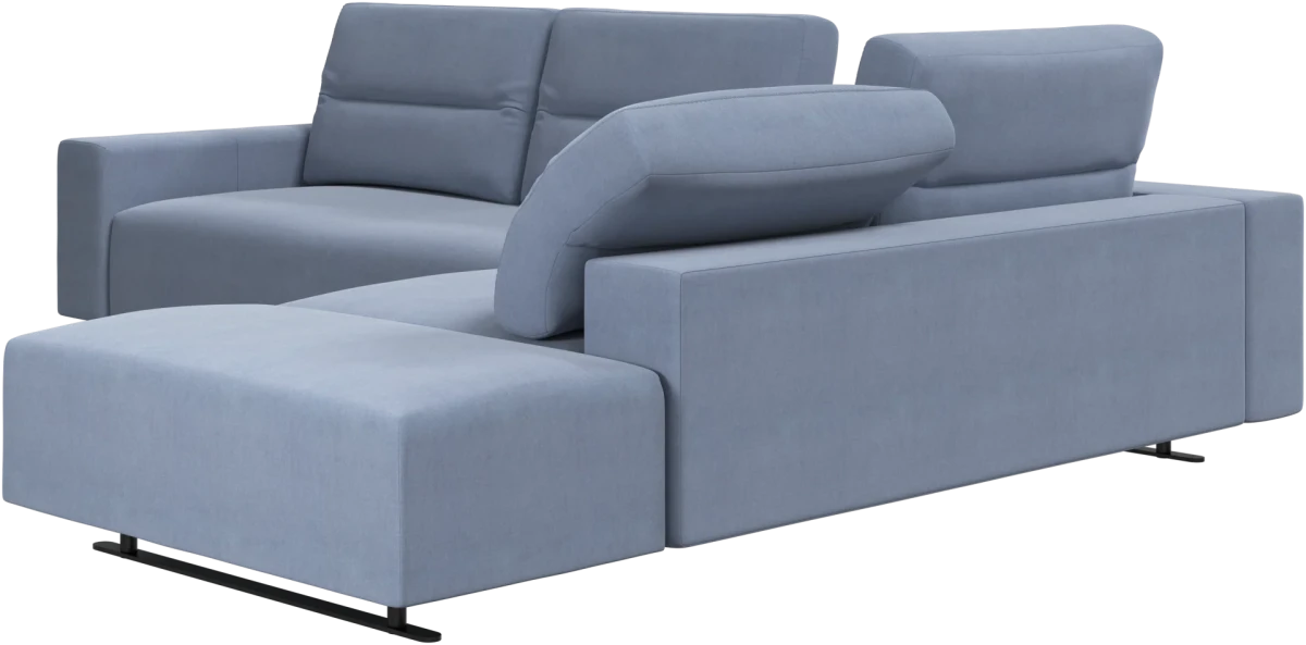 Hampton corner sofa with adjustable back and storage on left side