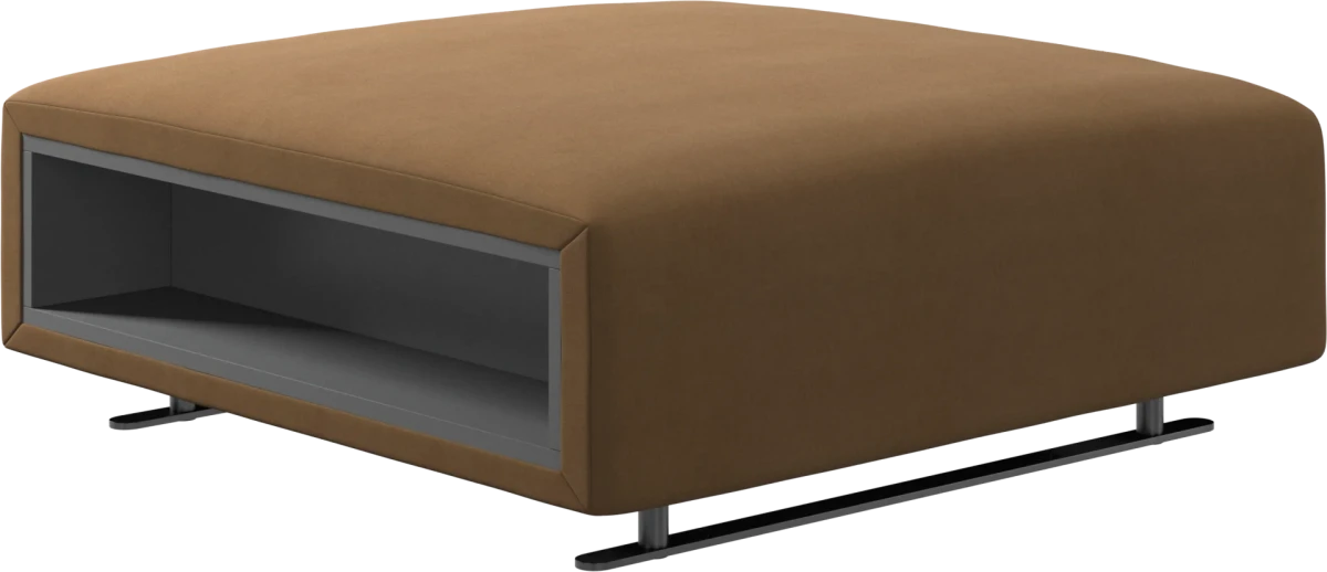 Hampton footstool with storage left and right sides