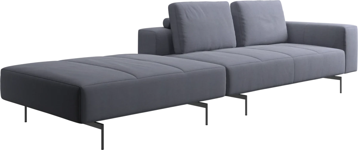 Amsterdam sofa with footstool on left side