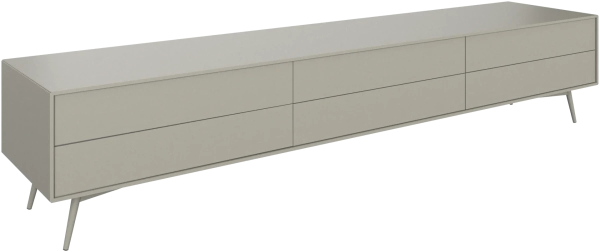 Fermo media unit with drop down door and drawer