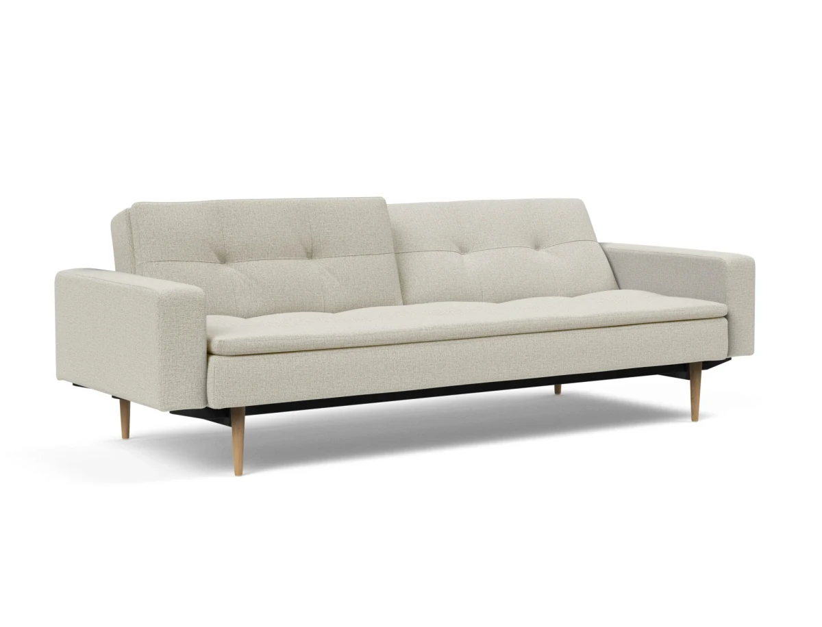 Dublexo Styletto Sofa Bed Light Wood With Arms