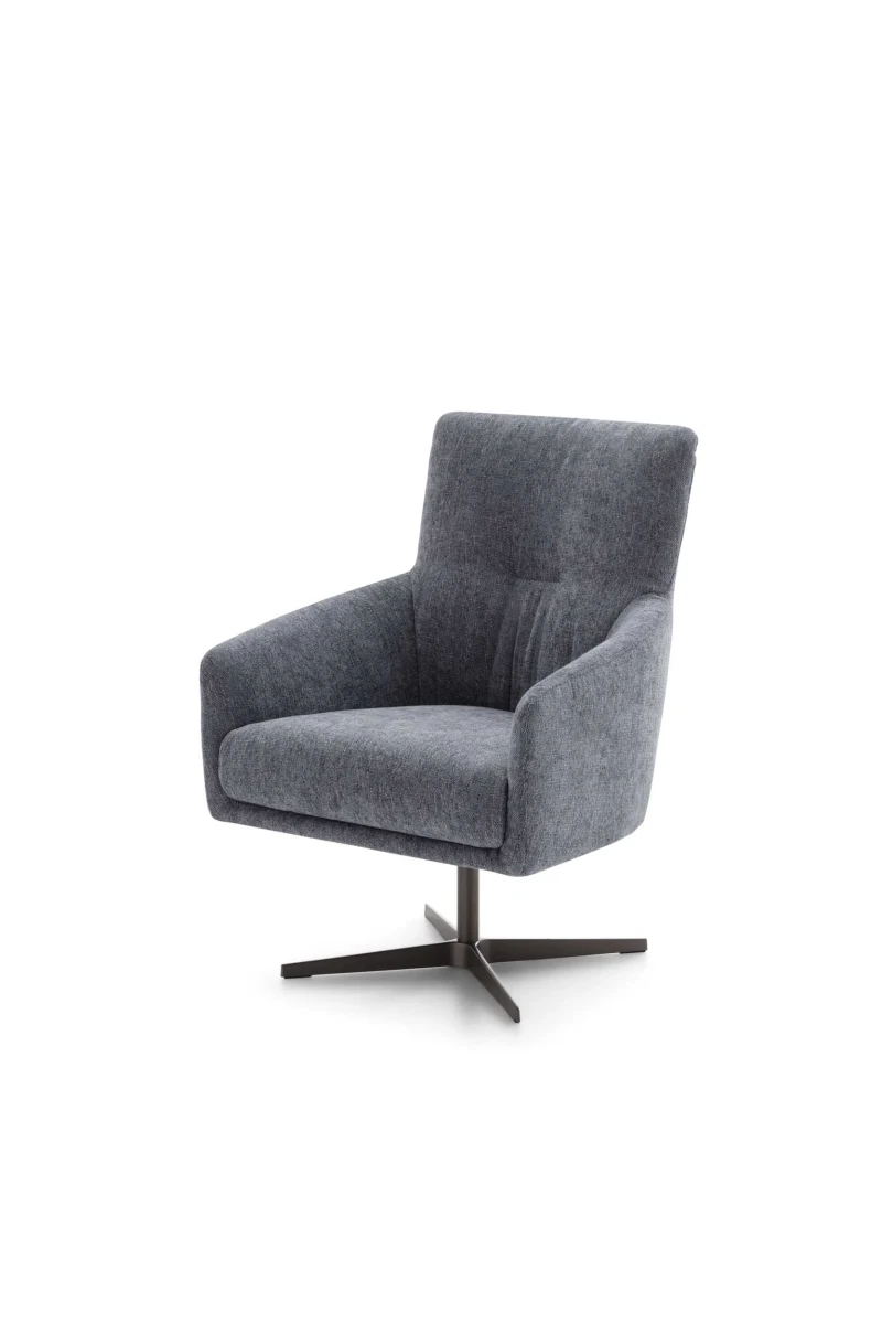 Elodie — Elegant and contemporary armchair with a fixed or swivel base.