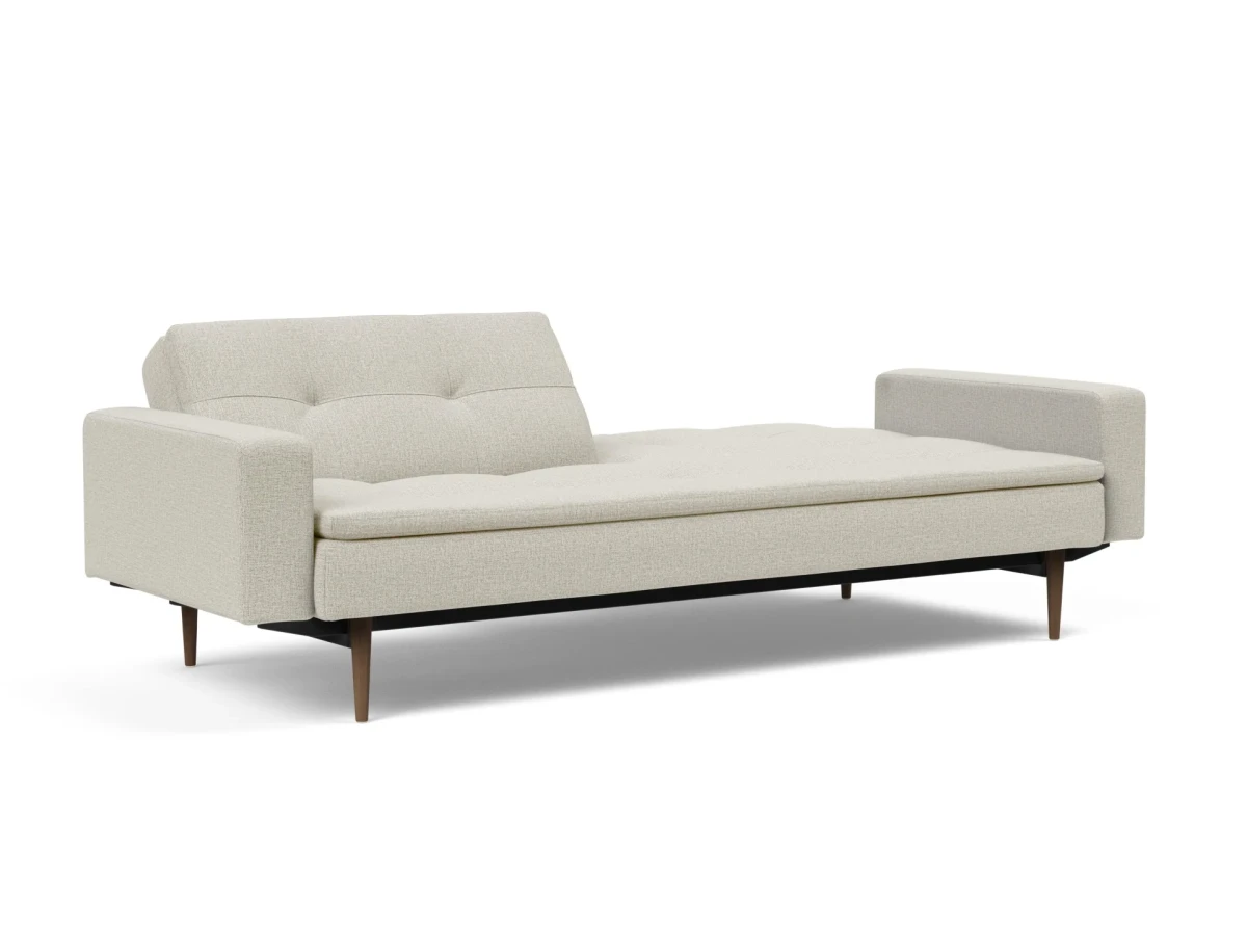 Dublexo Styletto Sofa Bed Dark Wood With Arms