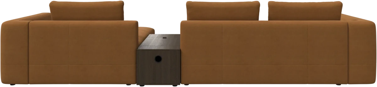 Bergamo chaise longue sofa with storage