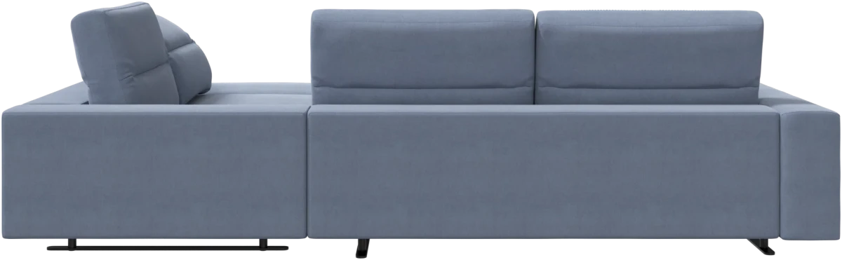Hampton corner sofa with adjustable back and storage on left side