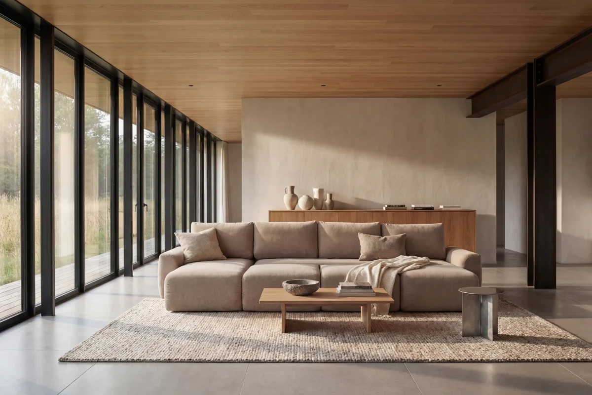 Norum Sofa Bed U-shape With Chunky Arms