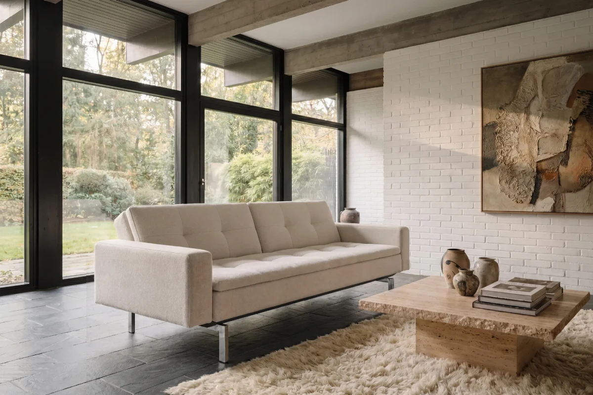 Dublexo Chrome Sofa Bed With Arms