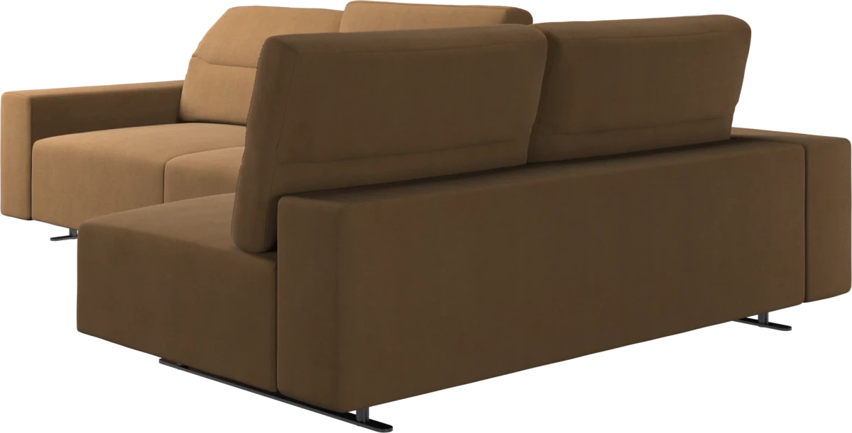 Hampton corner sofa with adjustable back and storage on right side