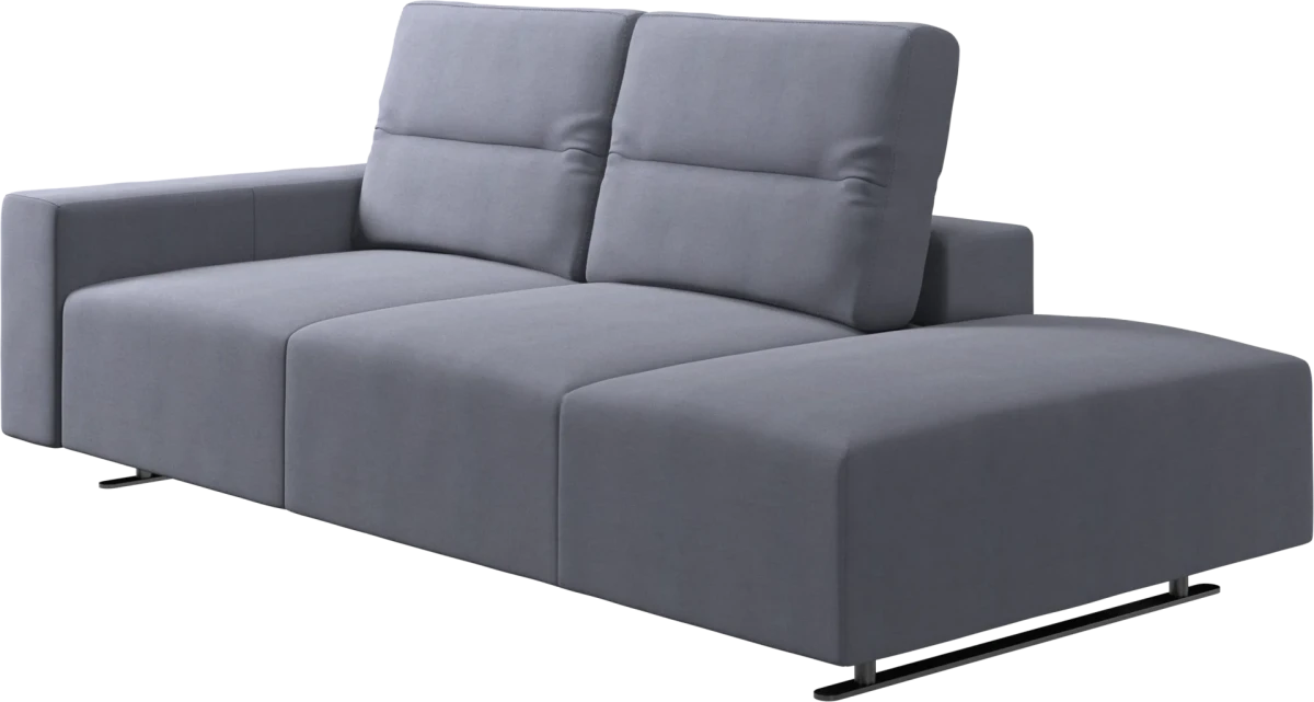 Hampton sofa with adjustable back and lounging unit right side