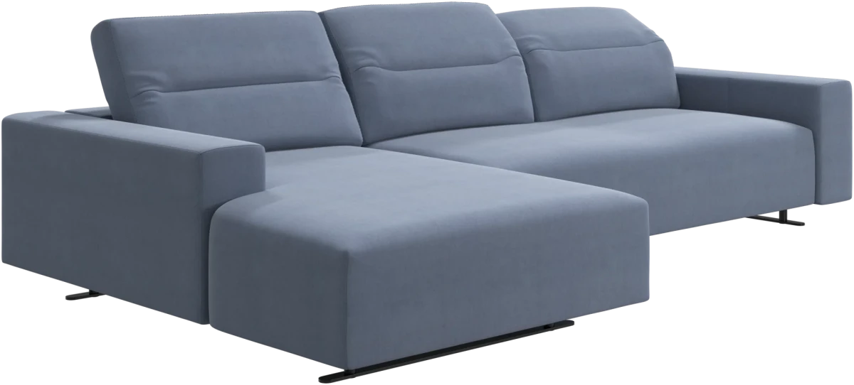 Hampton sofa with adjustable back and resting unit left side