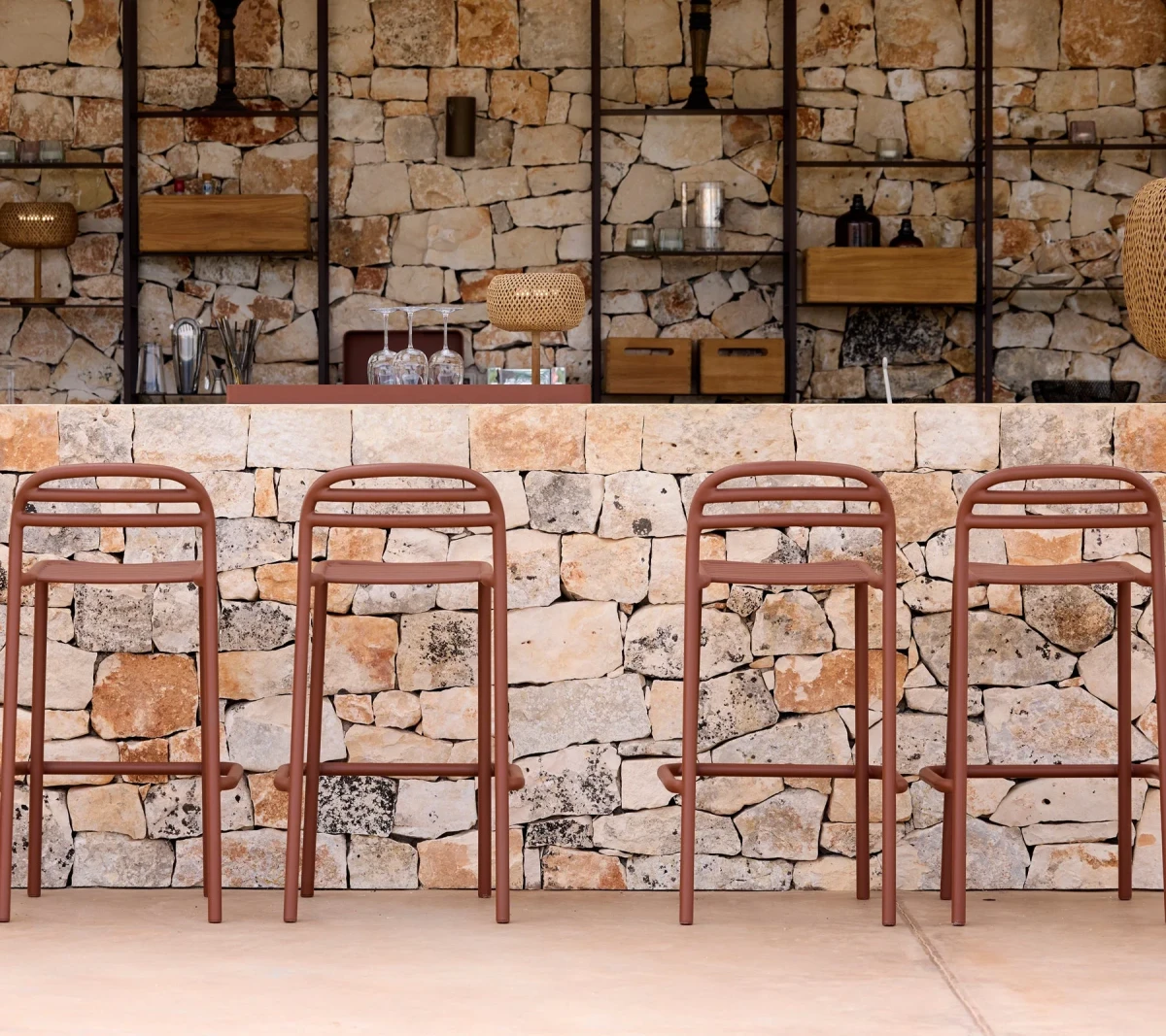 Bliss bar chair, stackable