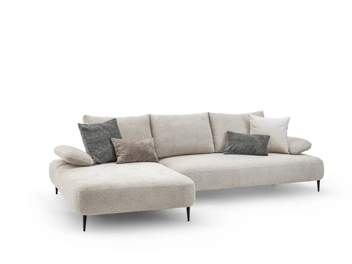 Fanny — Modular sofa with organic shapes, sliding backrests, and adjustable armrests