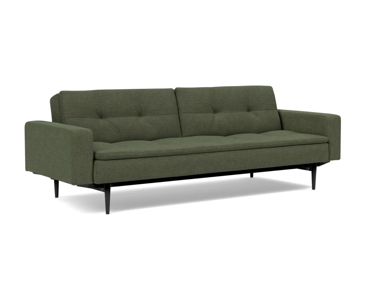Dublexo Styletto Sofa Bed Black Wood With Arms