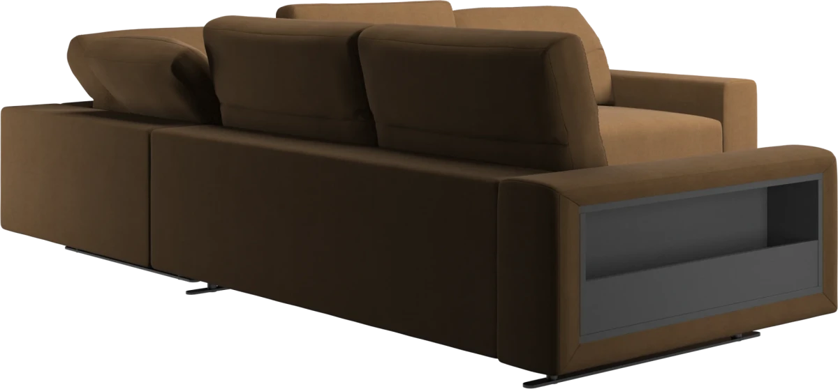 Hampton corner sofa with adjustable back and storage