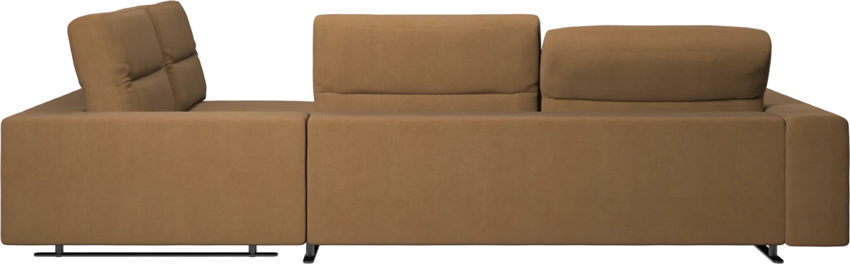 Hampton corner sofa with adjustable back and storage on right side