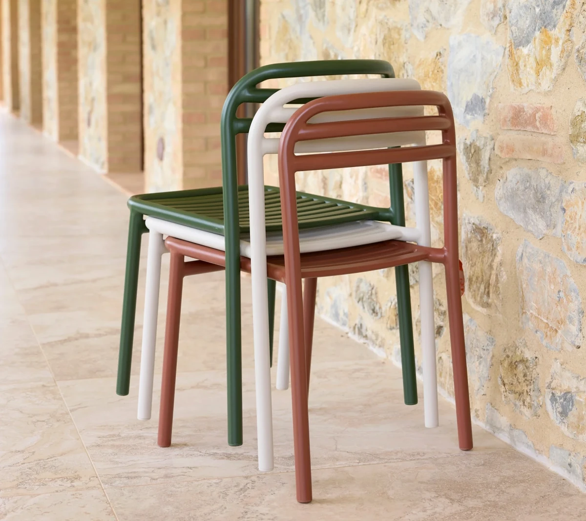 Bliss chair w/o armrest, stackable