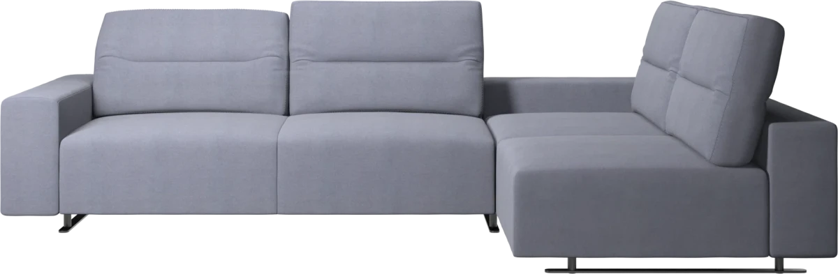 Hampton corner sofa with adjustable back and storage on right side
