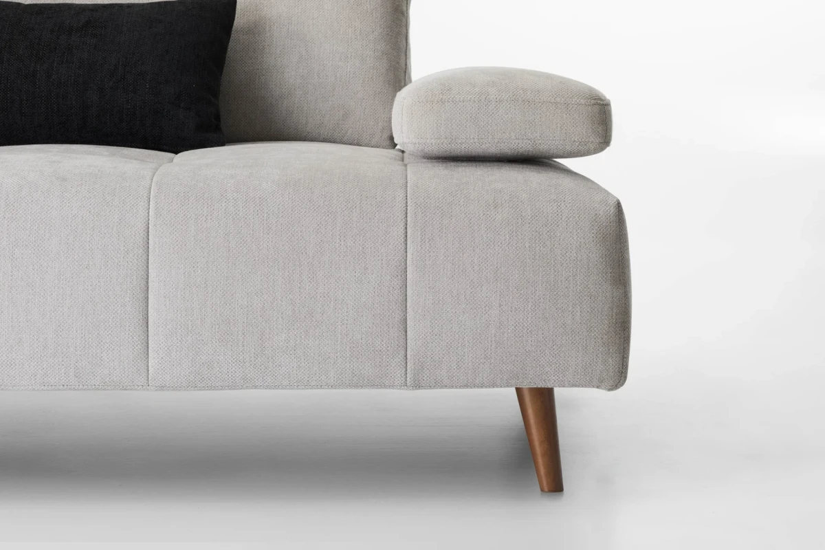 Joplin — Quilted modular sofa with adjustable headrests and armrests, and sliding backrests