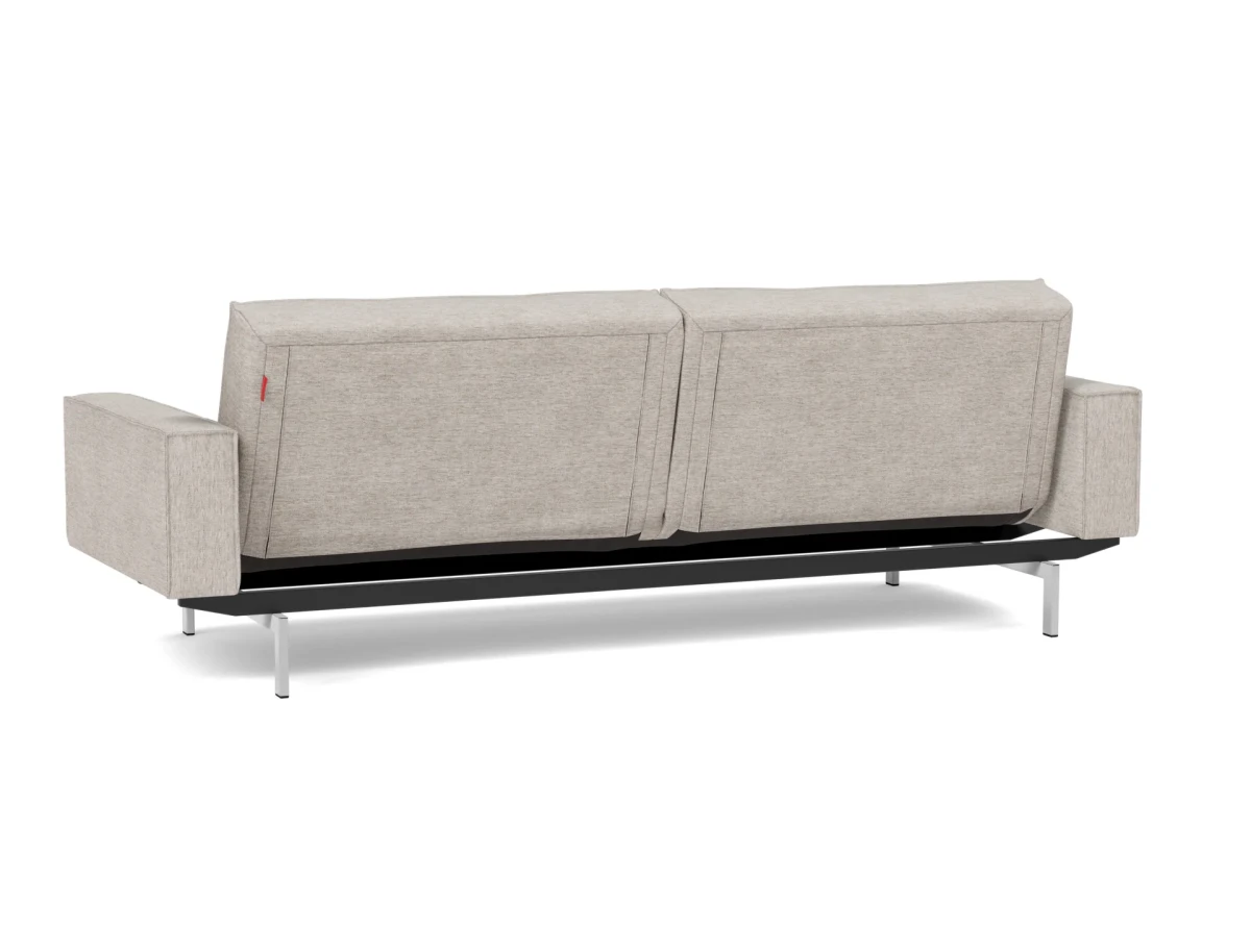 Splitback Chrome Sofa Bed With Arms