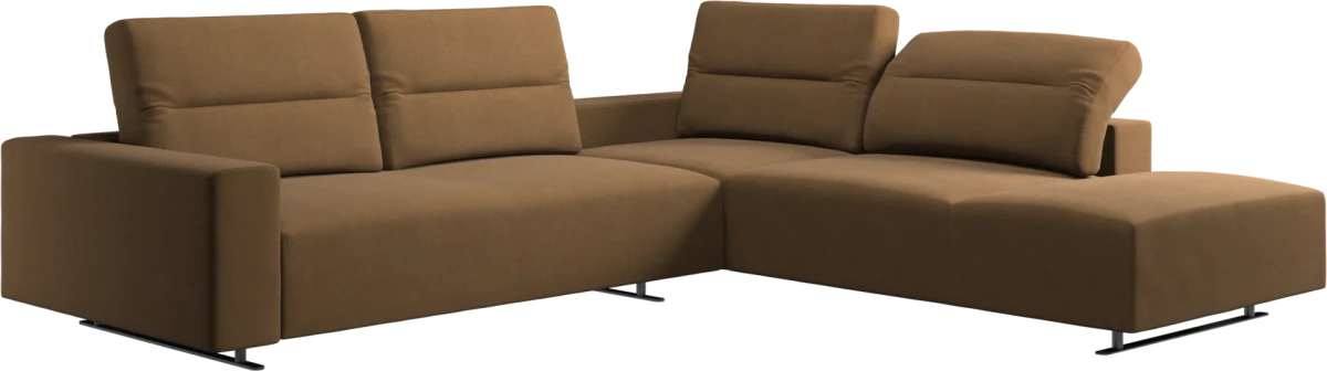 Hampton corner sofa with adjustable back and lounging unit