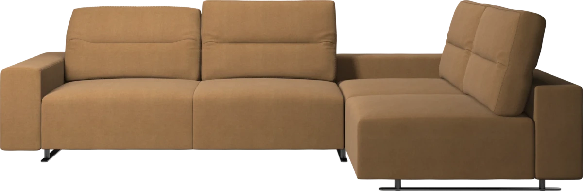 Hampton corner sofa with adjustable back and storage on right side