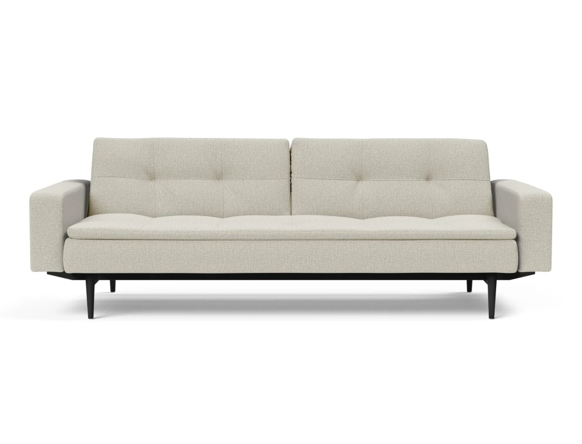 Dublexo Styletto Sofa Bed Black Wood With Arms