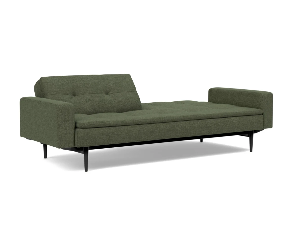 Dublexo Styletto Sofa Bed Black Wood With Arms