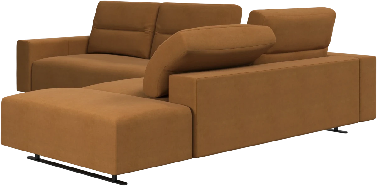 Hampton corner sofa with adjustable back and storage on left side