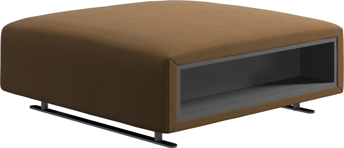 Hampton footstool with storage left and right sides
