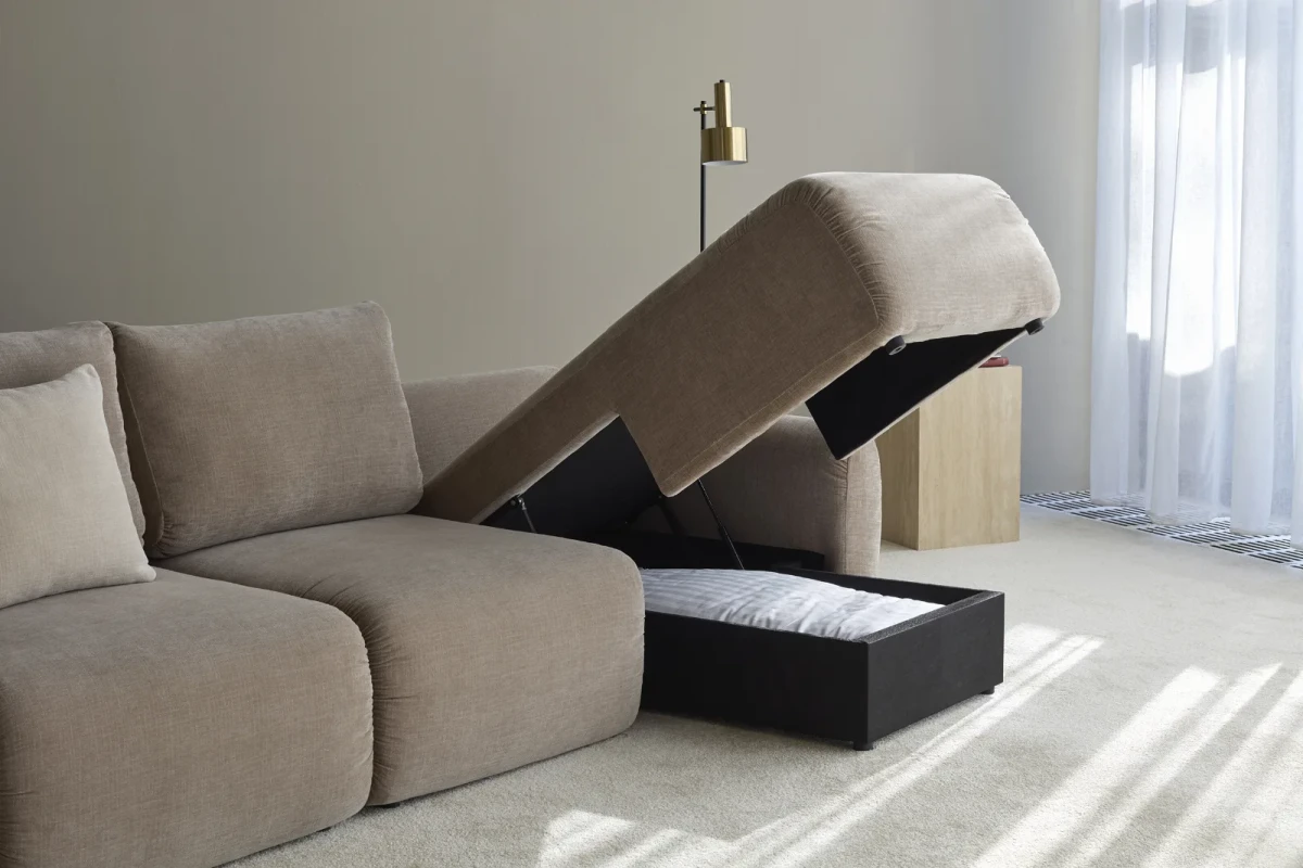 Norum Sofa Bed Chaise With Curve Arms