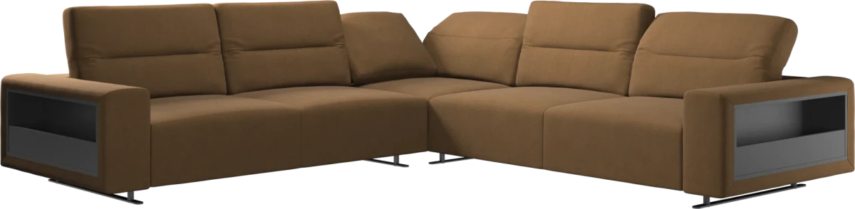 Hampton corner sofa with adjustable back and storage