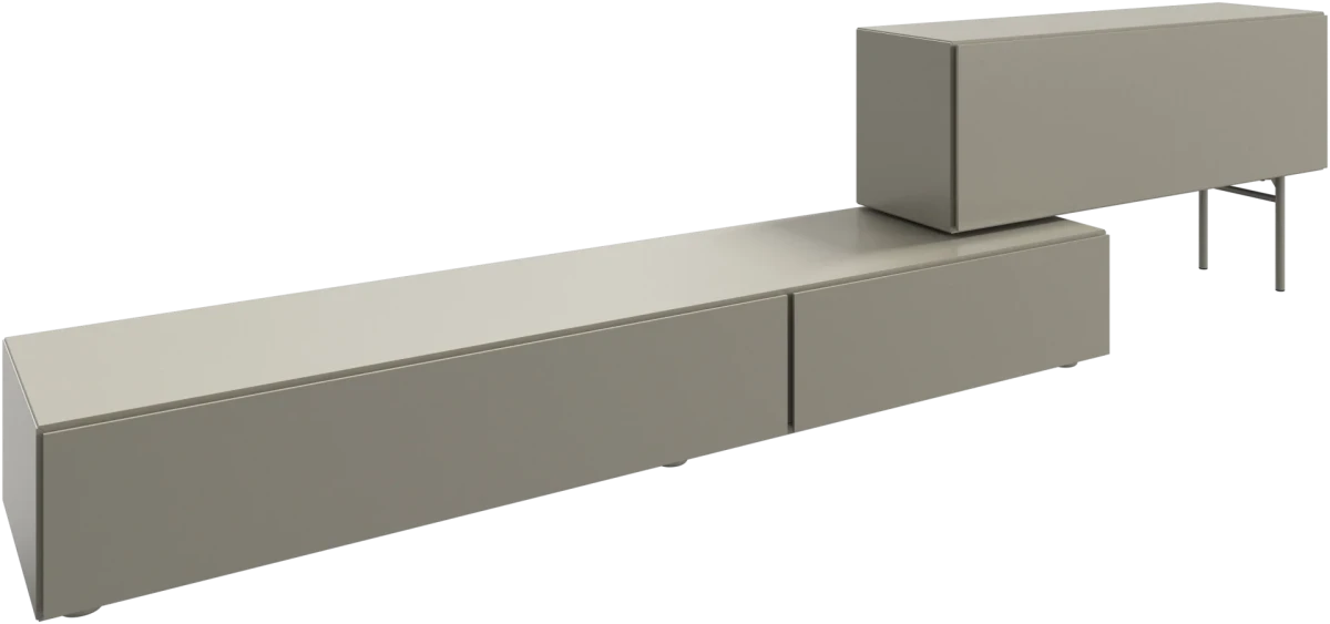 Lugano wall system with drop down doors and drawer