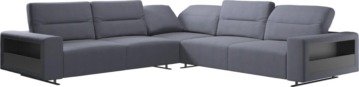 Hampton corner sofa with adjustable back and storage