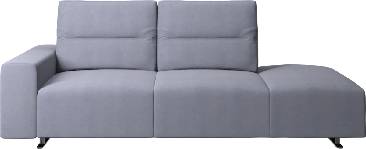 Hampton sofa with adjustable back and lounging unit left side
