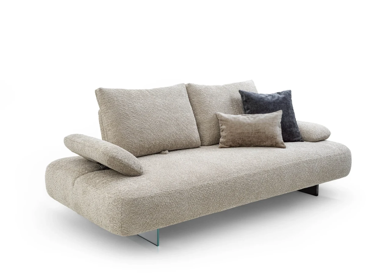 Fanny — Modular sofa with organic shapes, sliding backrests, and adjustable armrests