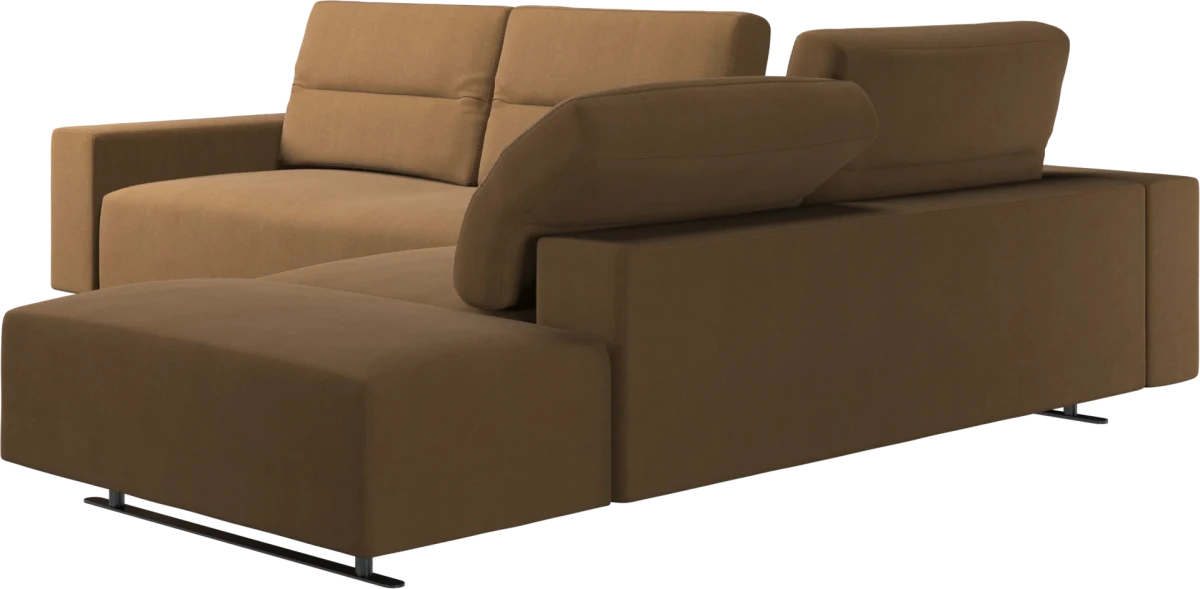 Hampton corner sofa with adjustable back and lounging unit