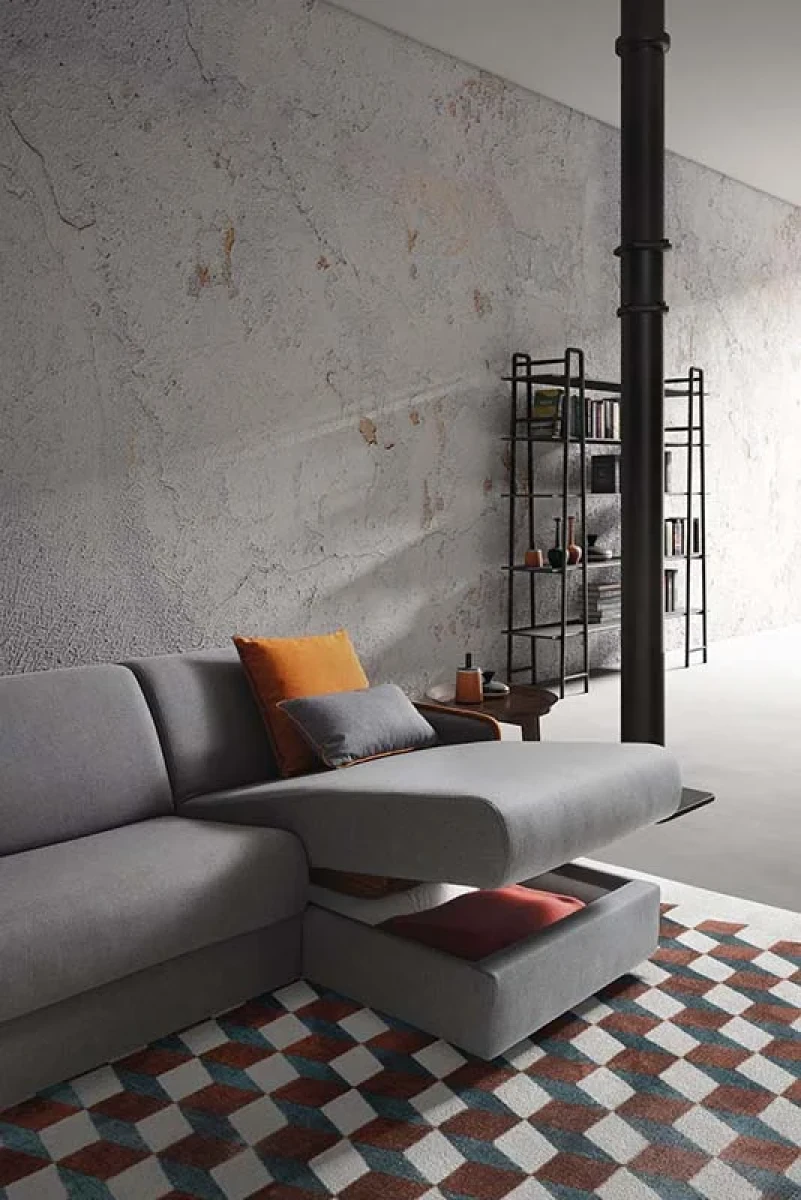 Madeira — Sofa bed with storage chaise lounge.