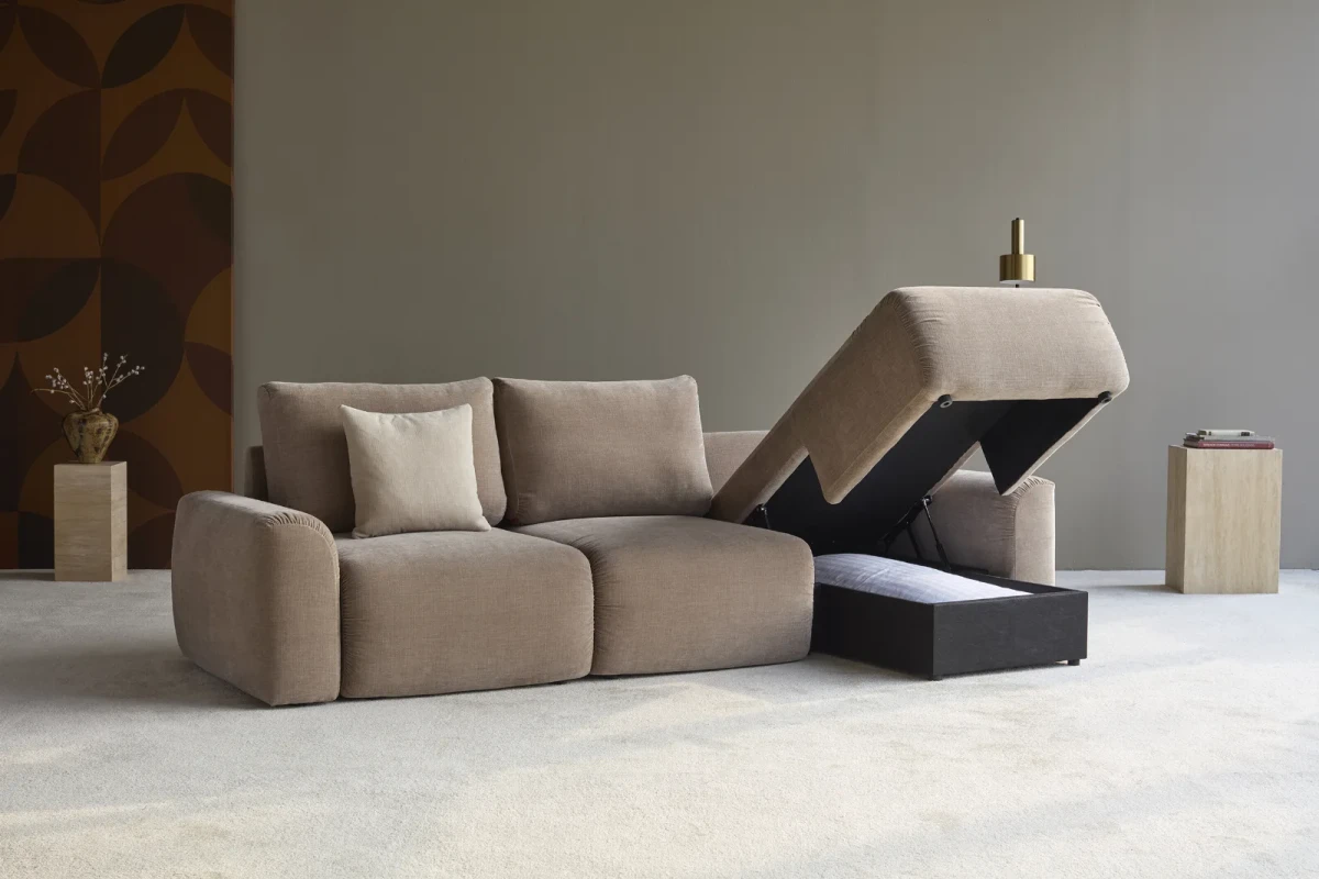 Norum Sofa Bed Chaise With Chunky Arms