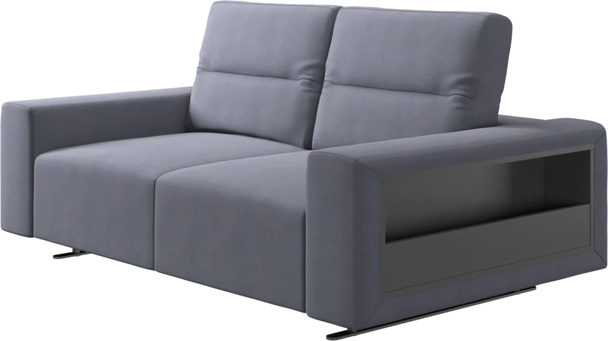 Hampton sofa with adjustable back and storage on the right side